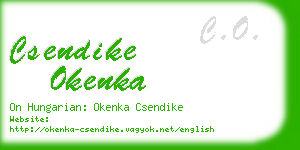 csendike okenka business card